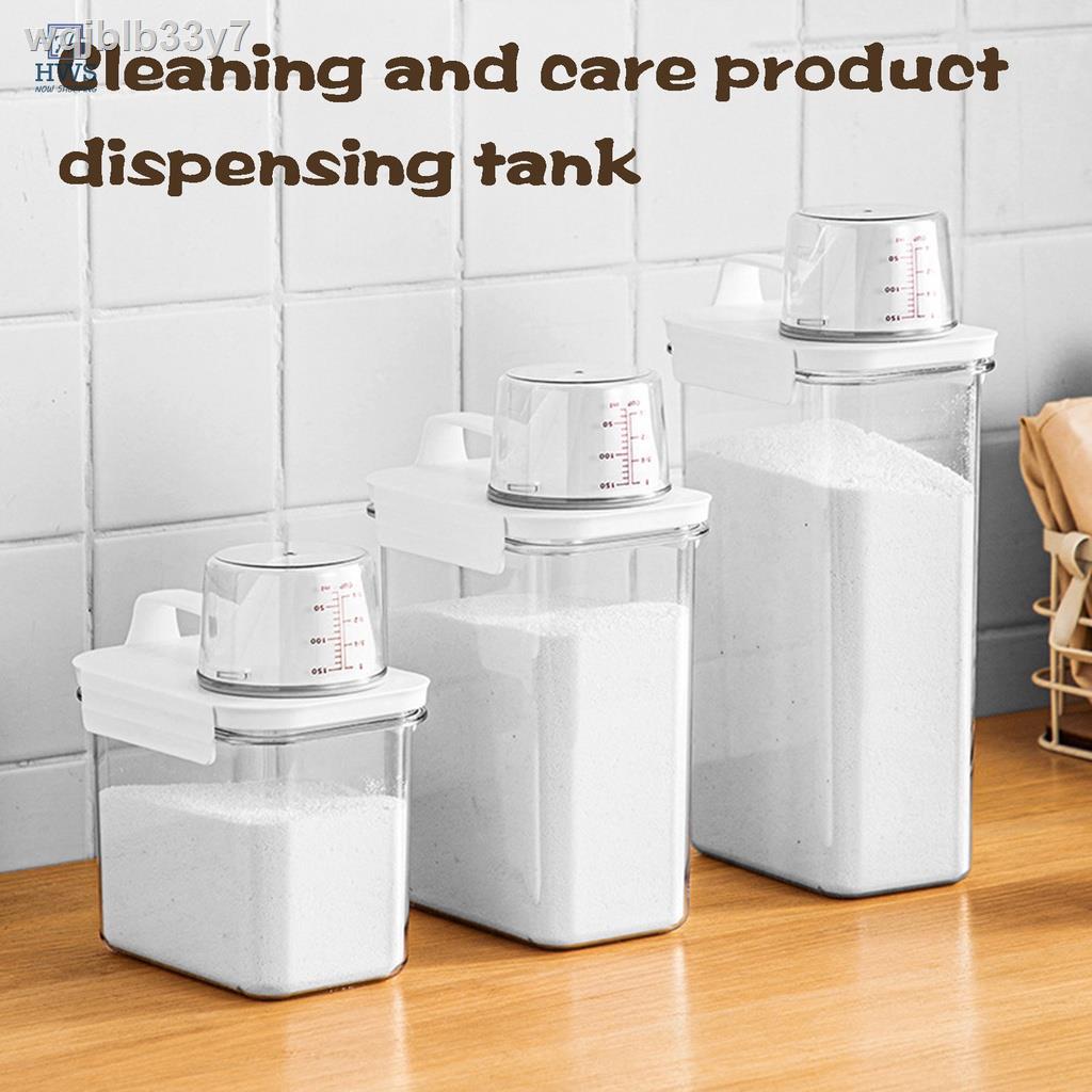 Washing Powder Storage Bucket Detergent Box with Lid and Handle for Laundry Beads Oatmeal Pet Food