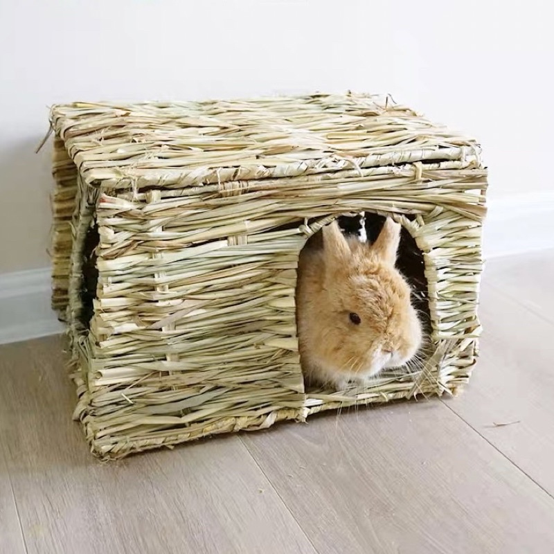 🐰R-4 บ้านกระต่าย บ้านหญ้า ที่นอนกระต่าย 30*20*20cm/ 37*29*26cm