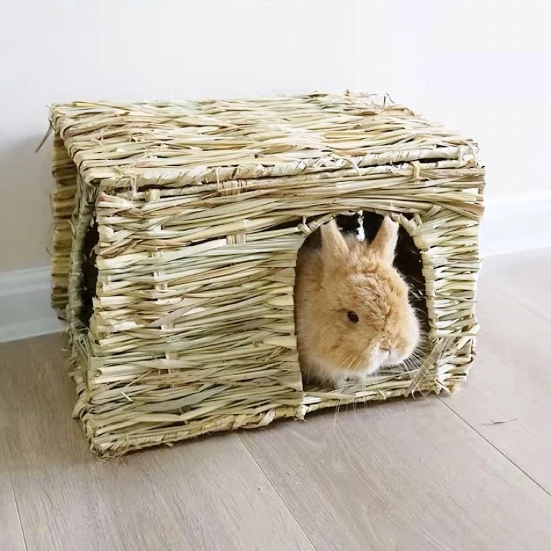 🐰R-4 บ้านกระต่าย บ้านหญ้า ที่นอนกระต่าย 30*20*20cm/ 37*29*26cm