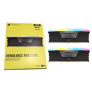 Corsair VENGEANCE RGB DDR5 DRAM 64GB (2x32) 6000MHz C40 Memory (Black) for Intel