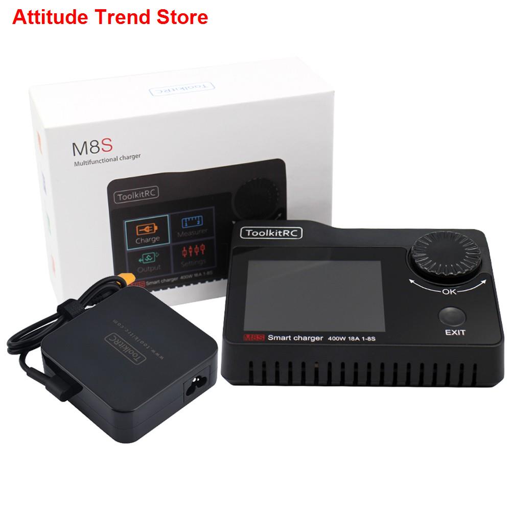 [NEW]▩❏ToolkitRC M8S 400w 18A Balance Charger/Discharger Servo Tester 2.4 TFT Inch Color LCD Screen 