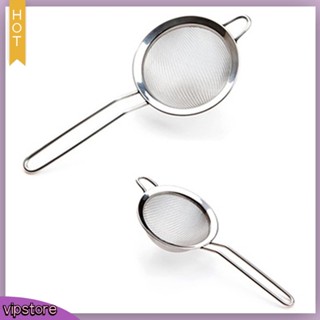 [VIP] Stainless Steel Fine Mesh Wire Flour Colander Sifter Sieve Oil Tea Strainer