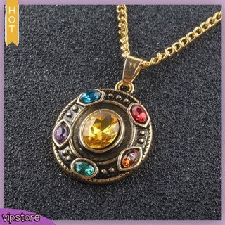 [VIP] Unisex Avengers Thanos Infinity Gauntlet Power Stone Rhinestone Charm Necklace