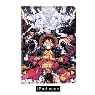 One Piece Luffy เคสไอแพด 10.2 gen 7 8 9 air 4 5 mini 1/2/3/4/5/6 เคส ipad gen10 2022 pro11 tri-fold case pen slot