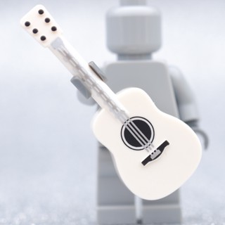 LEGO Guitar Acoustic White - LEGO เลโก้ มินิฟิกเกอร์ ตัวต่อ ของเล่น ACCESSORIES