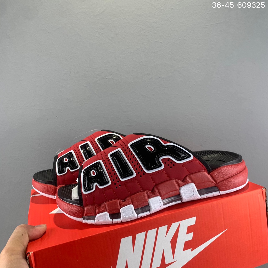Nike Air More Uptempo Slide Air Pippen รองเท้าแตะลําลอง พื้นเบาะอากาศ เหมาะกับการถ่ายรูป สําหรับผู้ชาย และผู้หญิง