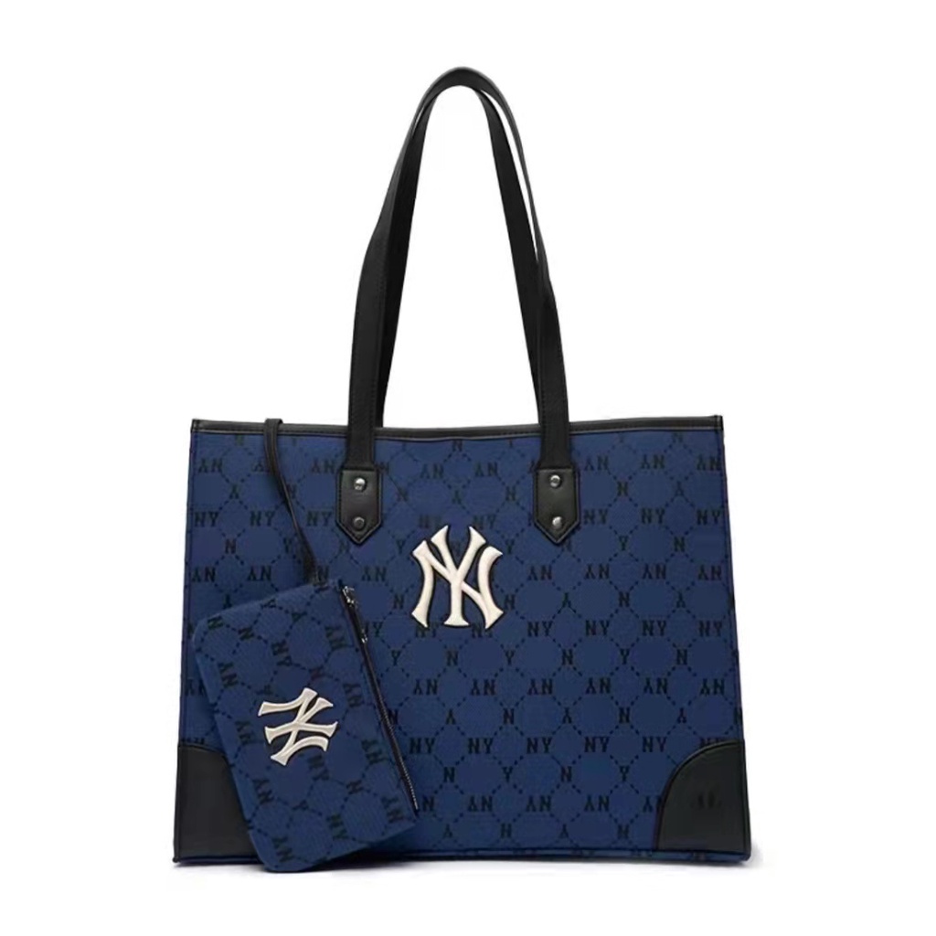 ☒พร้อมส่ง  ของแท้% MLB UNISEX CURVED CAPNY NEW YORK YANKEE BAG กระเป๋า สะพาย ใบใหญ่ แบรนด์ NY ผู้หญิงรุ่นใหม่