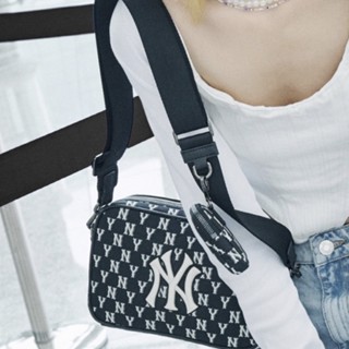 ┇►MLB (พร้อมส่ง) JACQUARD MONOGRAM UNISEX CROSSBODY กระเป๋าสะพายข้าง ของแท้%