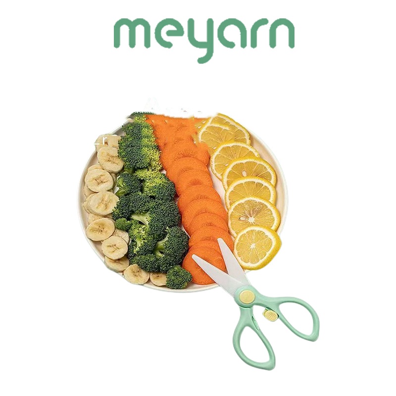 MEYARN กรรไกรตัดอาหารเซรามิกสําหรับจัดฟันหรือผลิตภัณฑ์เสริมอาหารสําหรับเด็ก