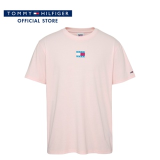 Tommy Hilfiger เสื้อยืดแขนสั้นผู้ชาย รุ่น DM0DM16826 TJ9 - สีชมพู