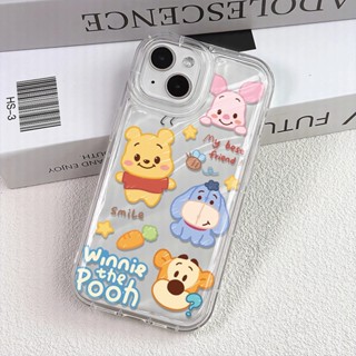 เคสโทรศัพท์มือถือ แบบใส กันกระแทก ลายการ์ตูนหมีพูห์ สําหรับ iphone 14 pro max 11 13 12 8 7 Plus XSMax X XR