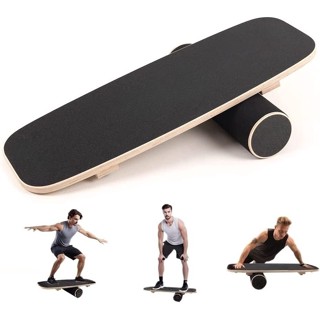 Premium Portable Surf Balance Board Trainer with Adjustable Stoppers for Improve Core Strength and Balance Control