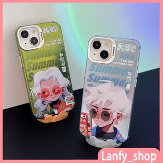 💖New💖iPhone 14 13 12 11 Pro Max เคส for เคสไอโฟน11 แฟชั่น บางเบาพกพาง่าย เรียบง่าย เนื้อฝ้า การ์ตูน ระดับสูง Case