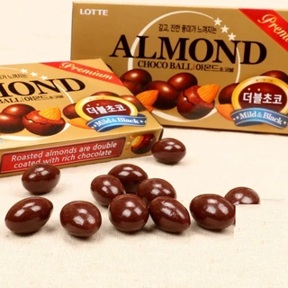 ขนมอัลมอนด์เคลือบช็อคโกแลต จากเกาหลี lotte almond choco ball 46g