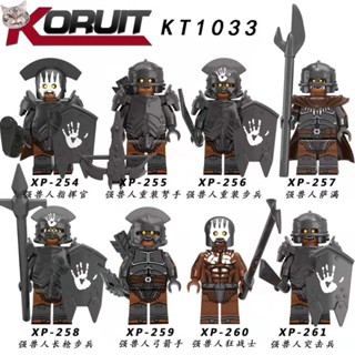 บล็อกตัวต่อเลโก้ รูปนักรบอัศวินทหาร Orc Tribe Army Knight Mage ขนาดกลาง 12 ซม. สําหรับเด็กผู้ชาย และเด็กผู้หญิง