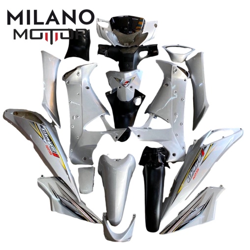 ชุดสี เวฟ125i บรอนด์มุกล้วน (19ชิ้น) พร้อมแปะลายเคลือบเงาแท้ (ปี2005-2010) รุ่ motorcycle fairings T