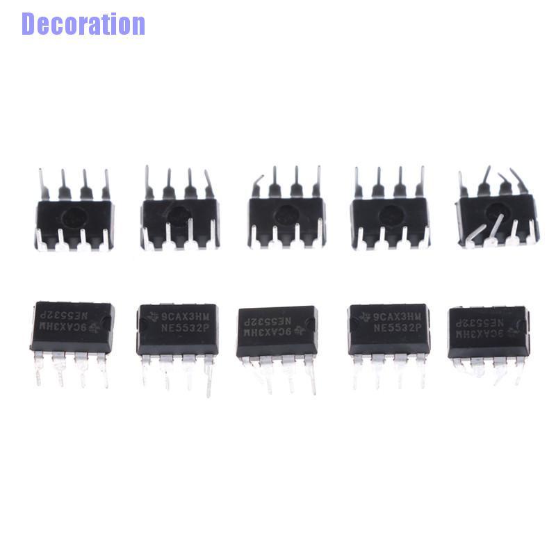 <Decoration> 10Pcs NE5532P NE5532 DIP-8 Dual Low Noise Op-Amp TI IC