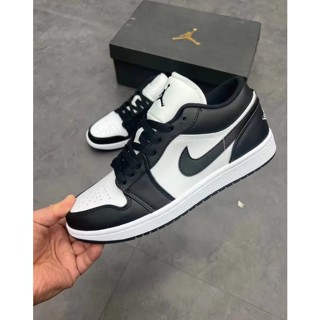 ❈✹Nike Jordan Air 1 "Panda" black and whiteรองเท้าผ้าใบผู้ชาย