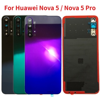 ของแท้ เคสแบตเตอรี่ กระจกด้านหลัง พร้อมเลนส์กล้อง สําหรับ Huawei Nova 5 Nova 5 Pro