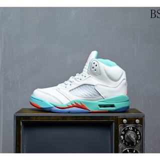 รองเท้าผ้าใบ DJ Khaled x N_ike Air Jordan 5 "Crimson Bliss" High Top AJ5 Jordan 5 Generation Joe 5 Gobang สไตล์เรโทร