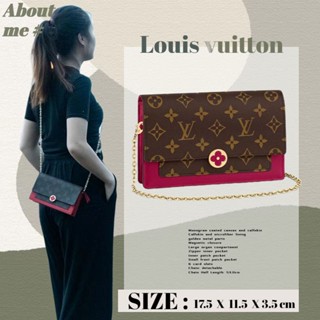 Louis Vuitton FLORE Chain Bag LV Bag กระเป๋าสะพายสุภาพสตรี Messenger Bag