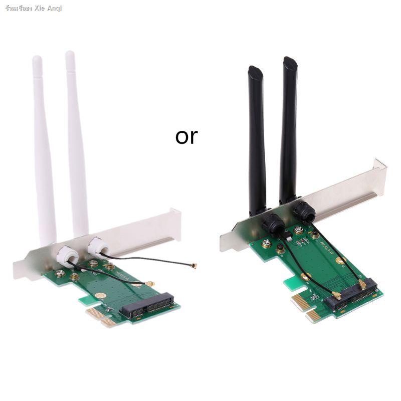 kiss* Wireless Network Card WiFi Mini PCI-E Express to PCI-E Adapter 2 Antenna External PC