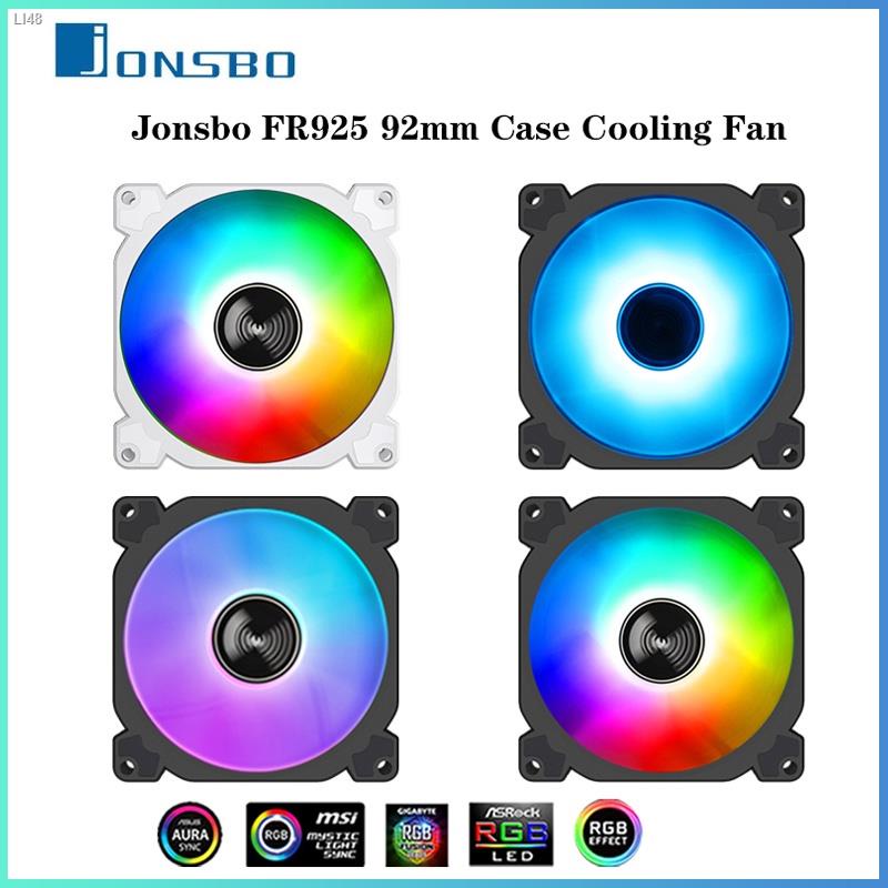 ✖❒Jonsbo FR925 PC Computer Case Fan 9cm 4PIN PWM ARGB high air volume CPU Cooling Fan Addressable RGB 92mm Cooling Slien