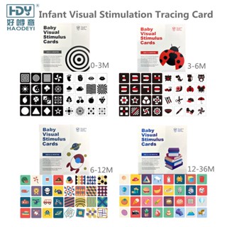 ❤❤❤🔥🔥🔥HDY Montessori baby flash card visual stimulus cards flash card for 1-36m educational black