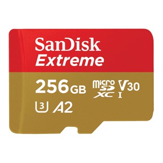 อุปกรณ์จัดเก็บข้อมูล : 256 GB MICRO SD CARD (ไมโครเอสดีการ์ด) SANDISK SDXC EXTREME CLASS 10 (SDSQXA1-256G-GN6MN)