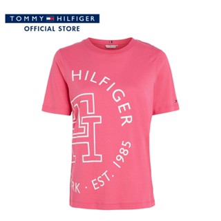 Tommy Hilfiger เสื้อยืดแขนสั้นผู้หญิง รุ่น WW0WW40051 T1K - สีชมพู