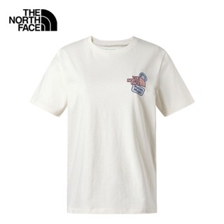 THE NORTH FACE W S/S EXPLORED FUN TEE - AP - GARDENIA WHITE เสื้อยืดแขนสั้น