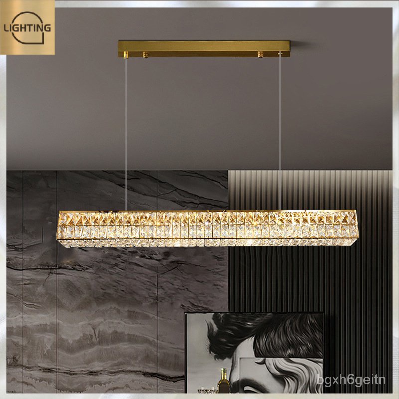 SJ11 โคมระย้าคริสตัลอิตาลีหรูหราเบาๆ โคมไฟบาร์ร้านอาหารทันสมัย บรรยากาศสร้างสรรค์2023โคมไฟโต๊ะอาหารร