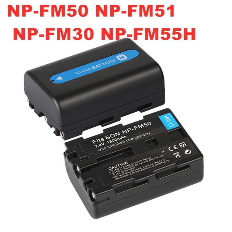 แบตเตอรี่กล้อง NP-FM50สำหรับ Sony NP-FM51 NP-FM30 NP-FM55H DCR-PC101 DCR-PC103 Serie DSLR-A100แบตเตอ