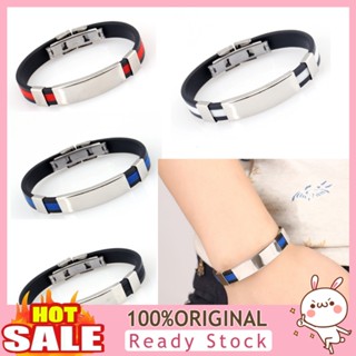 [B_398] Fashion Silicone Wristband Bracelet Adjustable Bangle Jewelry Gift