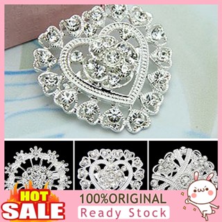 [B_398] Breastpin Shiny Anti-rust Women Heart Rhinestone Brooch for Wedding