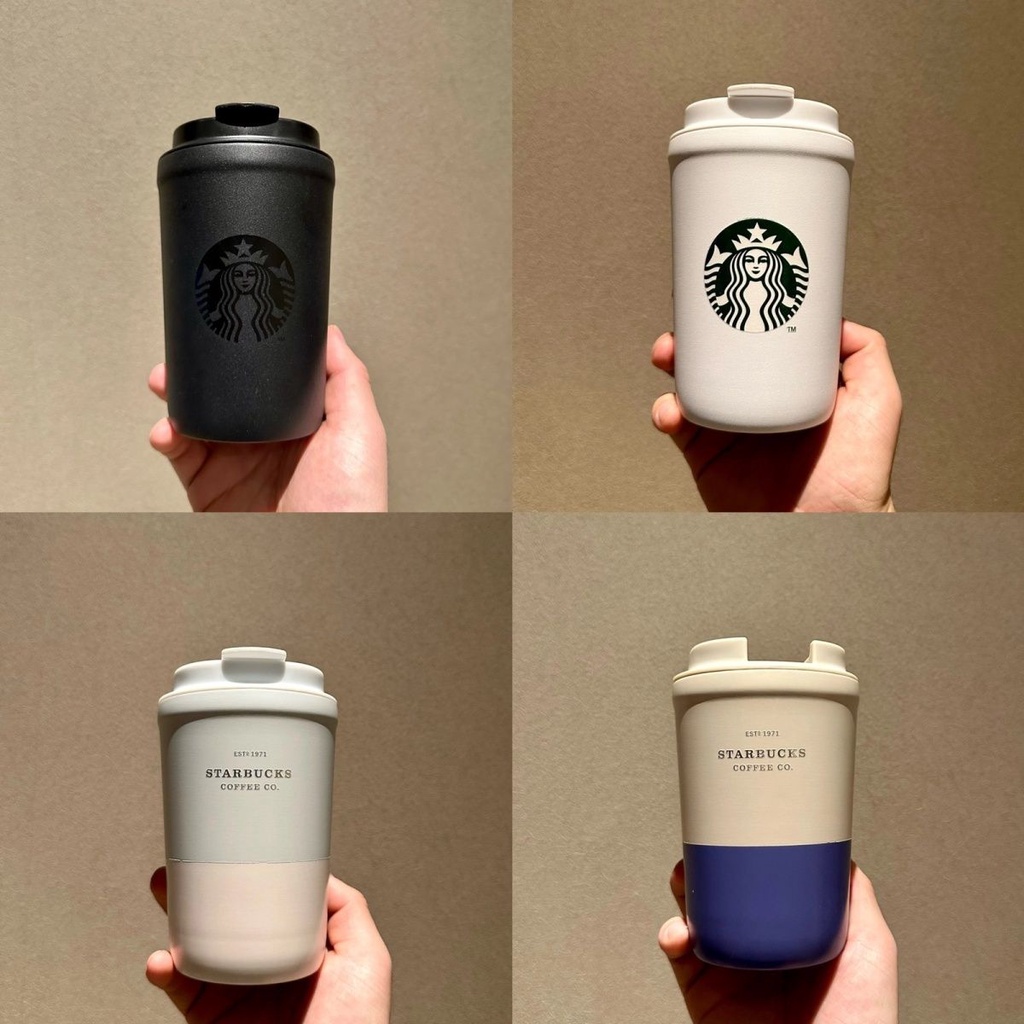 Starbucks 2023 แก้วกาแฟ แบบพกพา ลายเทพีหิมะ สีขาวดํา สไตล์คลาสสิก#0817#
