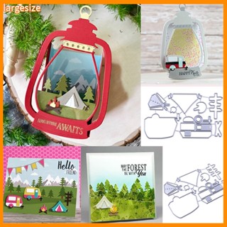 &lt;LS&gt; Camping Fire Set Cutting Die Stencil DIY Scrapbook Photo Album Card Craft Decor