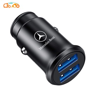 GTIOATO ที่ชาร์จในรถ หัวชาร์จเร็ว ที่ชาร์จในรถยนต์ 2พอร์ต USB 12-24V สำหรับ Mercedes Benz W124 W204 W202 W203 W212 CLA CLS GLA W207 GLC AMG GLE Vito GLB B