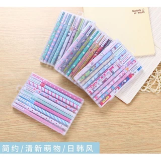 FYP ปากกาเจลสี 10แท่ง 10สี เส้นเล็ก เขียนลื่น ขนาด 0.38มม.Colorful Gel Pen Set ลายน่ารัก