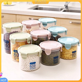 (Bakilili) ขวดพลาสติกใสพร้อมคลิปหนีบสําหรับใส่ขนมขบเคี้ยวชากาแฟ