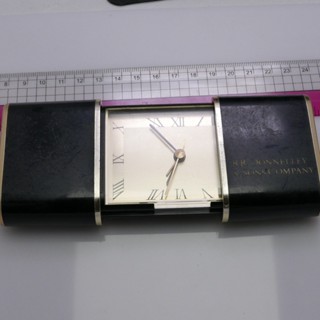 นาฬิกา Vintage มือสองญี่ปุ่น Pocket Watch นาฬิกาพก Donnelly Son  ALARM UNISEX ทรงสี่เหลี่ยม กรอบทอง หน้าปัดตัวเลขโรมัน