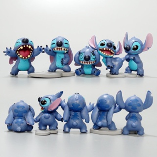 ✜การ์ตูนอะนิเมะรุ่น Q Lilo และ Stitch Hand Office Aberdeen Model Ornament Mobile Phone Case Accessories