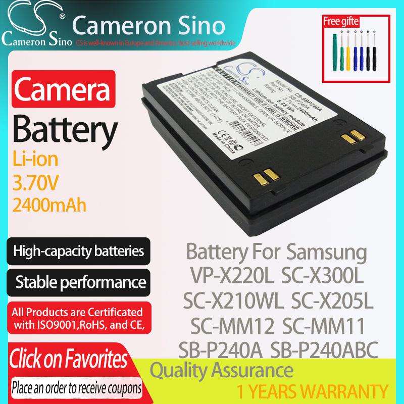 แบตเตอรี่ CameronSino สำหรับ Samsung SC-X300L SC-X210WL SC-X205L SC-MM12เหมาะกับแบตเตอรี่กล้องดิจิตอ