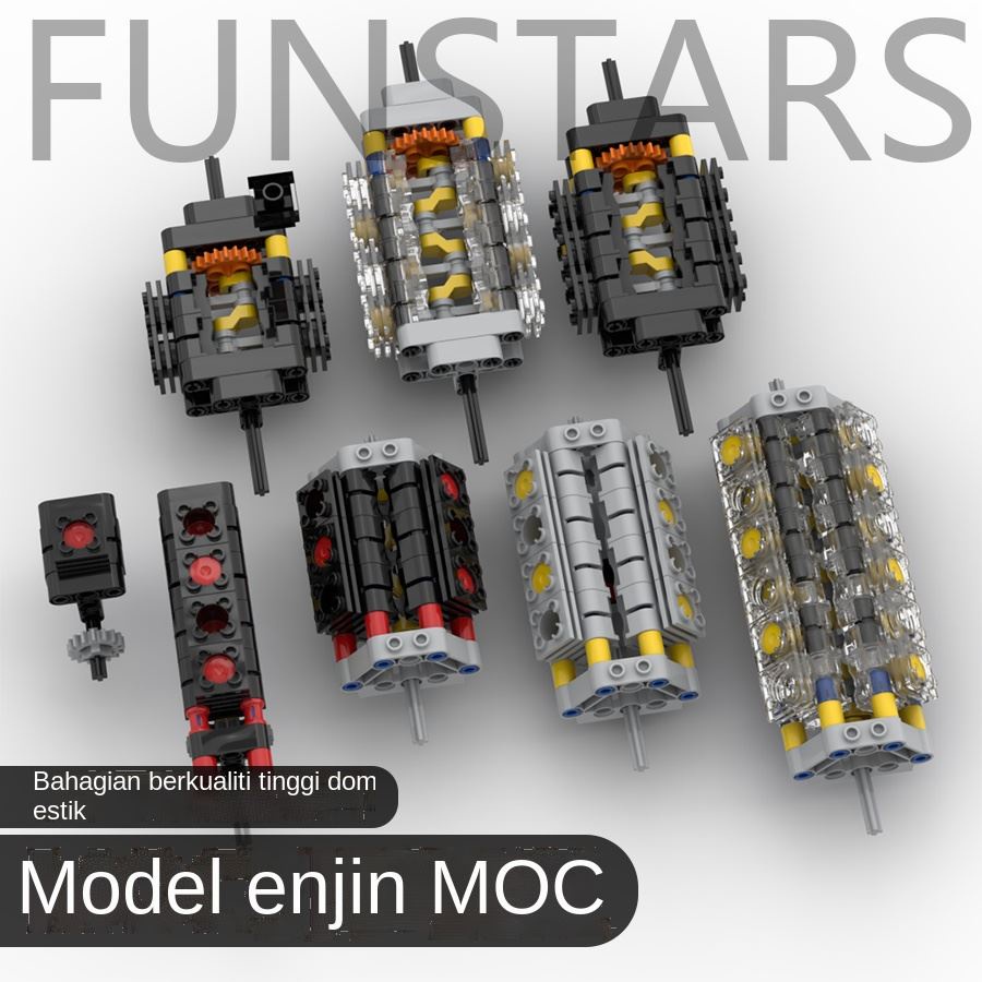 ❤❤❤🔊In stock🔊LEGO compatible MOC building block engine model V12 V8 V6 V4 H8 H6 H4 L4 L1 transpare