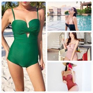 ชุดว่ายน้ำผู้หญิง  วันพีช บิกินี่ Bikini  💚5 สี