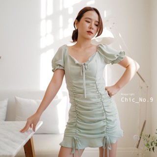 Chic No.9 : ชุดเดรส Dress - Green Minty Girl👋ปัดซ้ายที่รูปเพื่อดูขนาดสินค้า