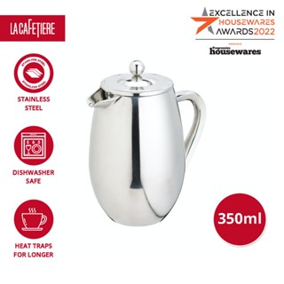 La Cafetiere Insulated All Metal Cafetiere Insulated French Press Coffee Maker , Double Wall Stainless Steel 3 Cups / 8 Cups หม้อกาแฟเฟร้นช์เพรส