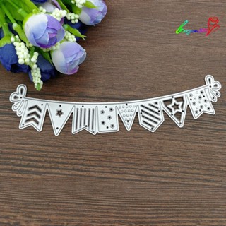 【AG】Flag Banner Cutting Die Scrapbooking Emboss Mold Paper Card Album Decor