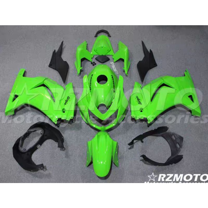 แฟริ่งแยกชิ้น kawasaki ninja 250r ninja250 รุ่นเก่า ปี09-13 นินจาสีเขียว ชุดสี บิ๊กไบค์แยกชิ้นอะไหล่