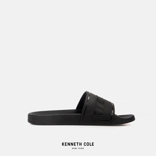 KENNETH COLE รองเท้าแตะผู้ชาย รุ่น SAIL MIXED SLIDE สีดำ ( SAN - MRS1013PS-001 )